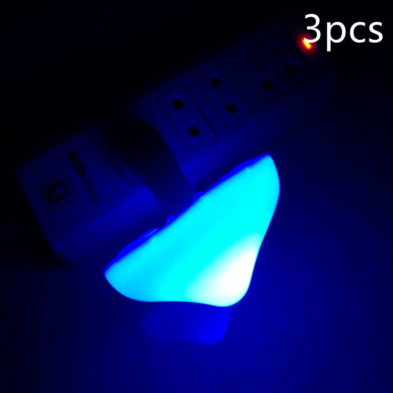 LED Mushroom Wall Night Socket Lamp