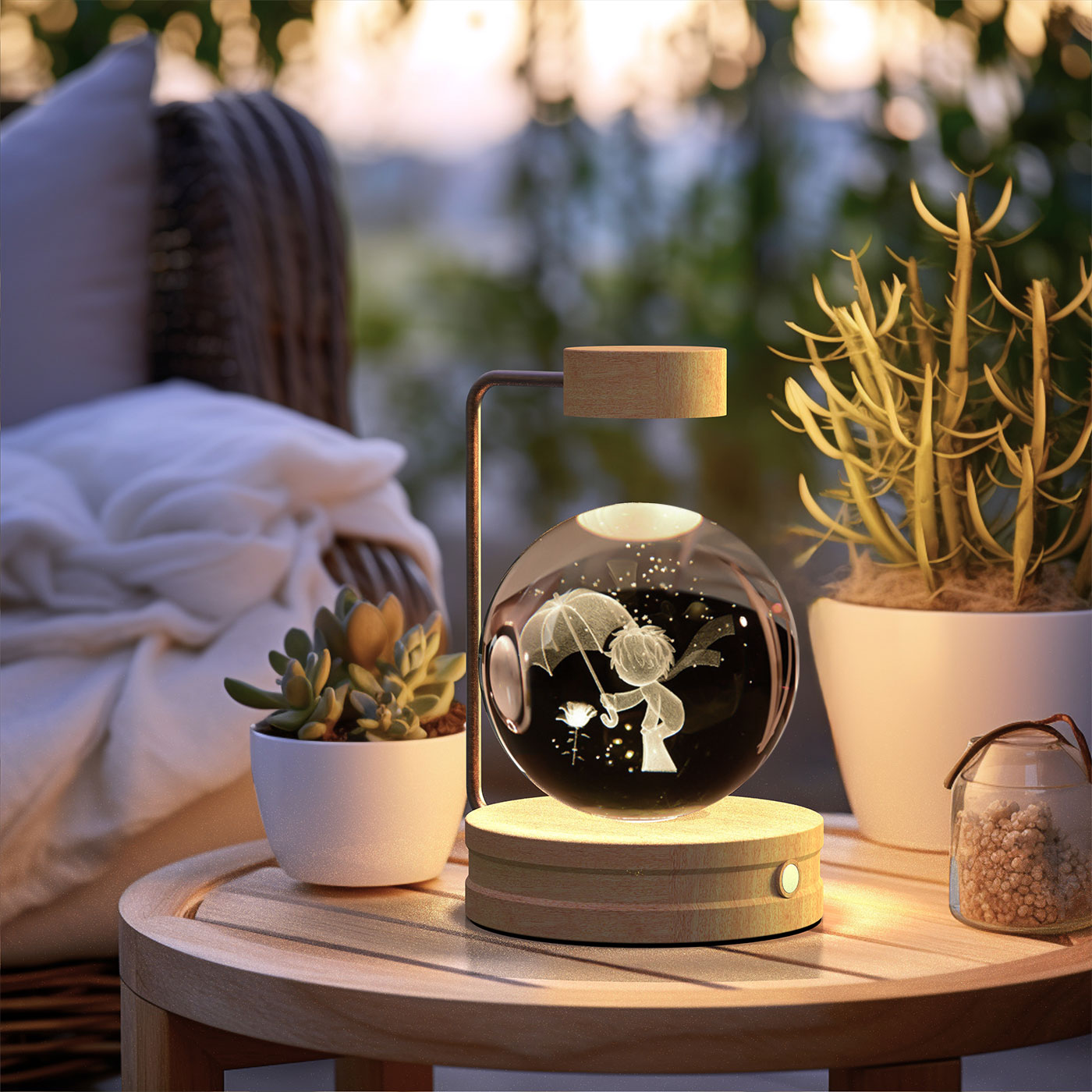 Crystal Ball Dinosaur LED Night Light