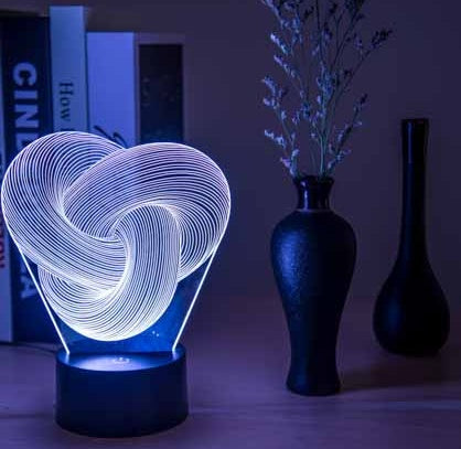 Twist 3D LED Night Light Touch Lamp