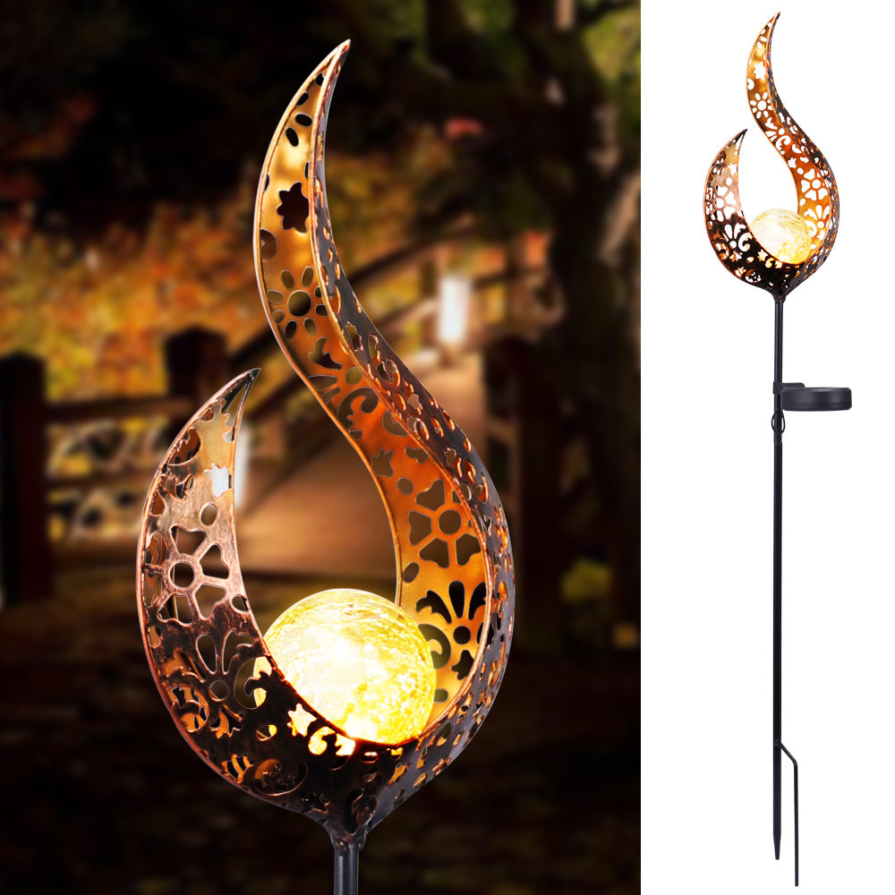 Solar Flame Effect Garden Lamp