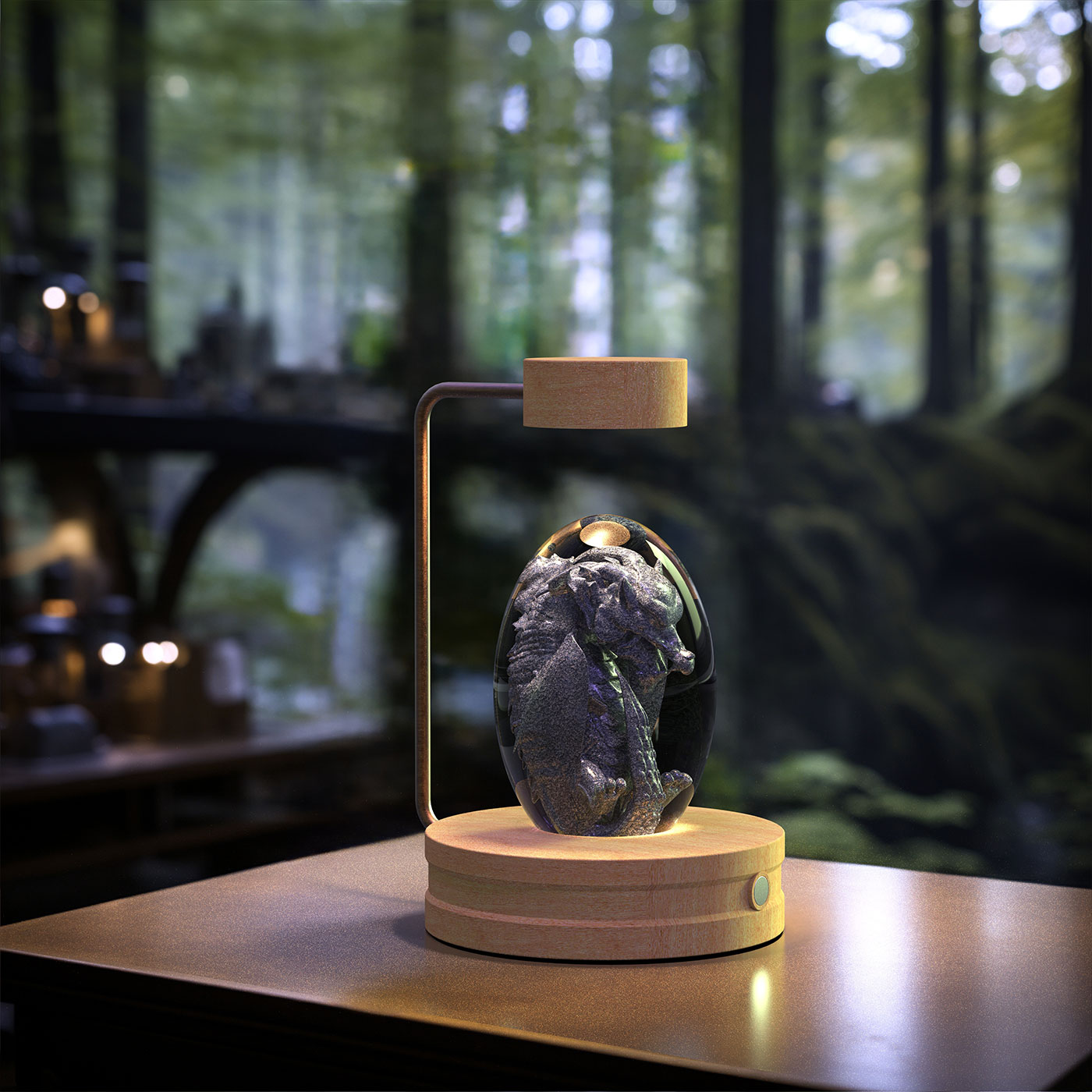 Crystal Ball Dinosaur LED Night Light