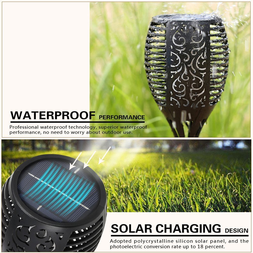 LED Waterproof Solar Torch Garden Light