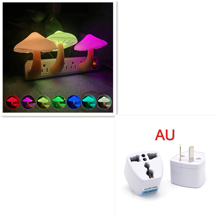 LED Mushroom Wall Night Socket Lamp