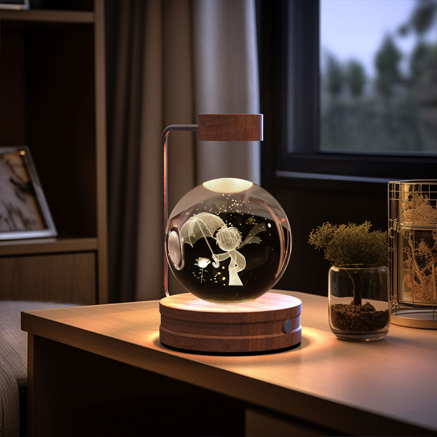 Crystal Ball Dinosaur LED Night Light