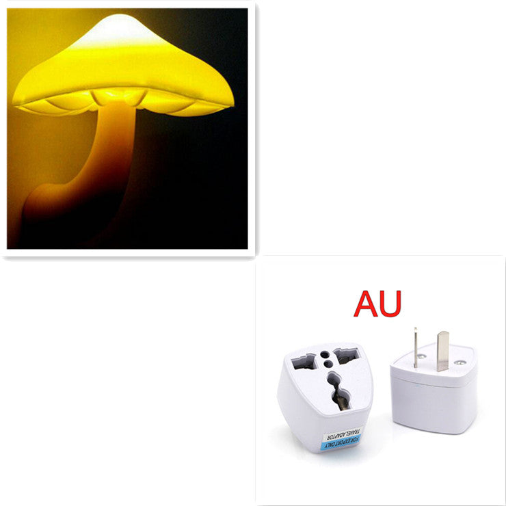 LED Mushroom Wall Night Socket Lamp