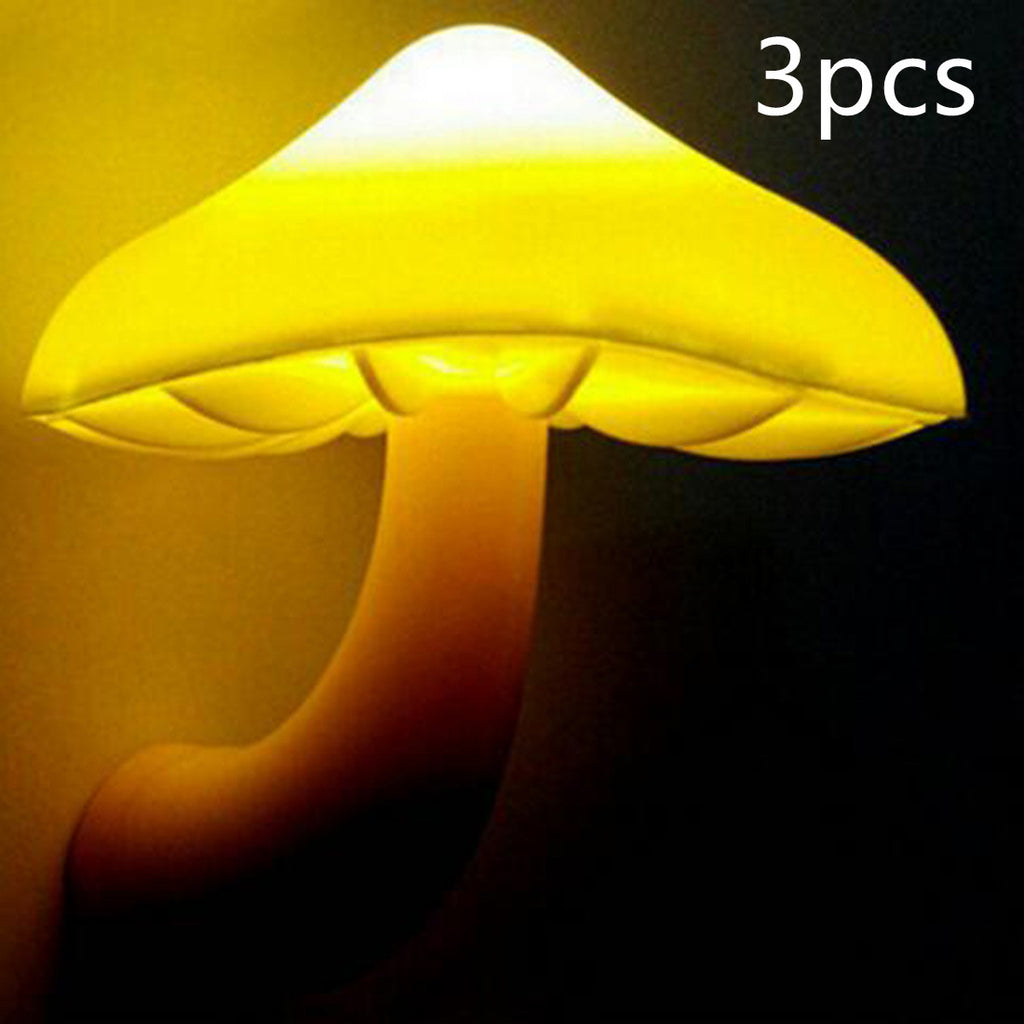 LED Mushroom Wall Night Socket Lamp