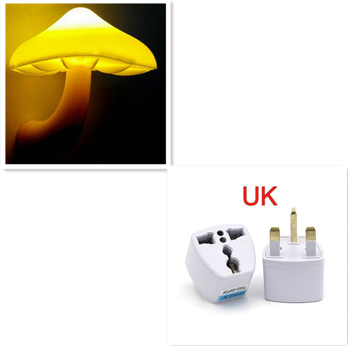 LED Mushroom Wall Night Socket Lamp